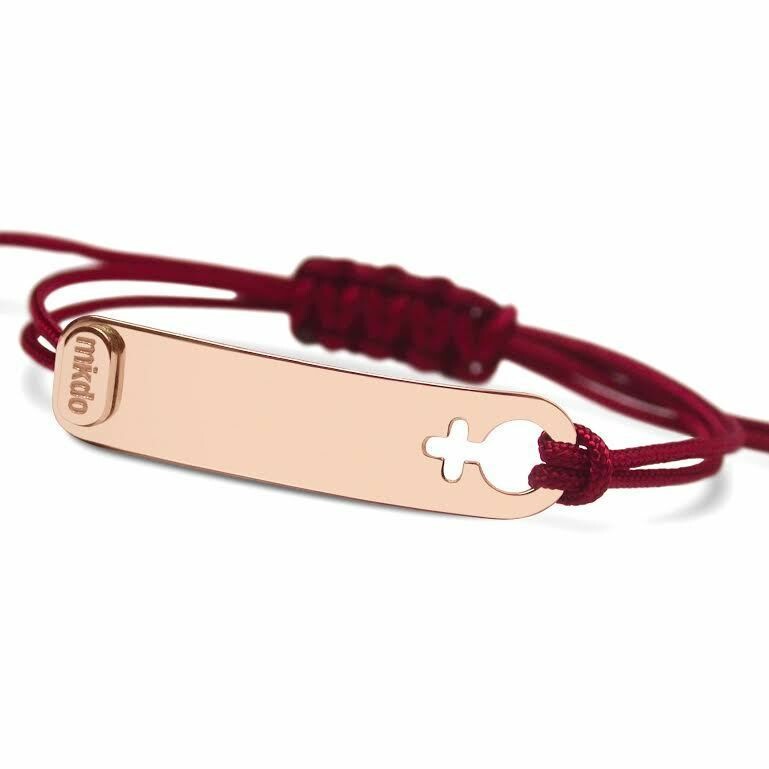 Photo de Bracelet "I am a girl" - Or rose 18ct
