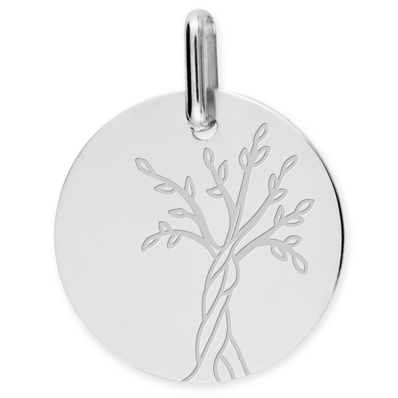 Photo de Médaille Arbre de vie naissant - Or blanc 18ct