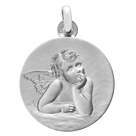 Photo de Médaille Ange pensif - Argent massif