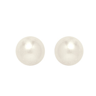 Photo de Boucles d'oreilles perles - Puces - Or jaune 18ct