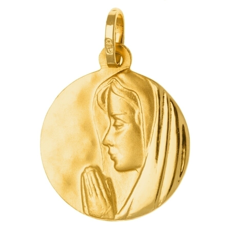 Photo de Médaille Vierge en prière - Or jaune 9ct