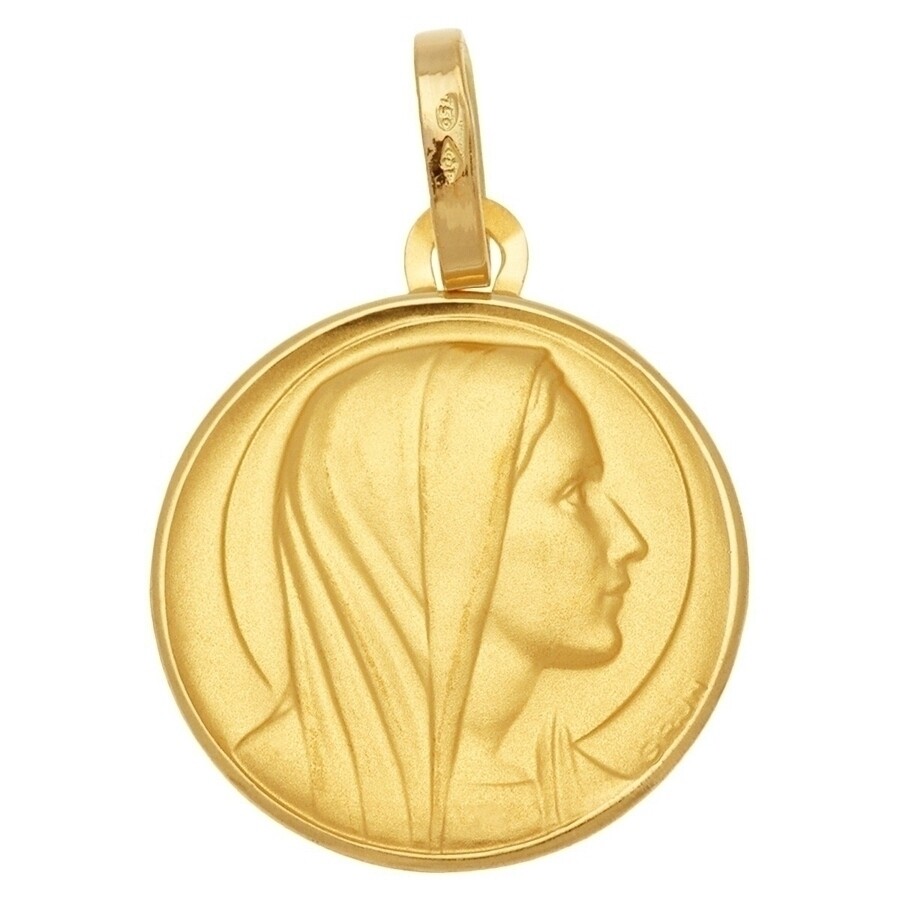 Photo de Médaille Vierge contemplation - Or jaune 9ct