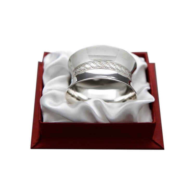 Photo de Rond de serviette Tambourin - Argent massif