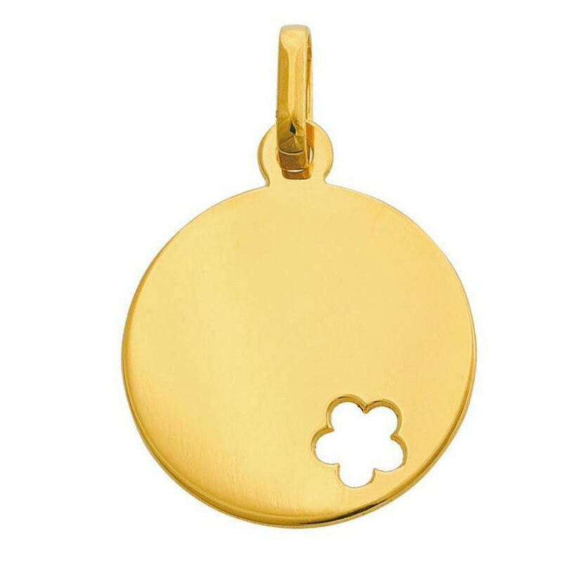 Photo de Médaille fleur ajourée - Or jaune 9ct