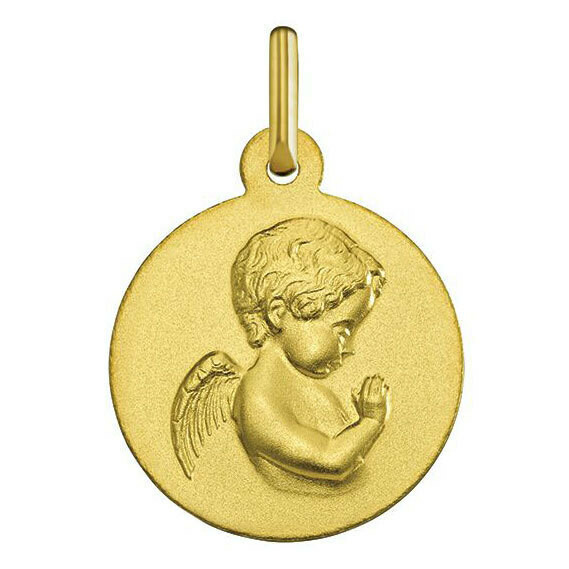 Photo de Médaille Ange en prière - Or jaune 9ct