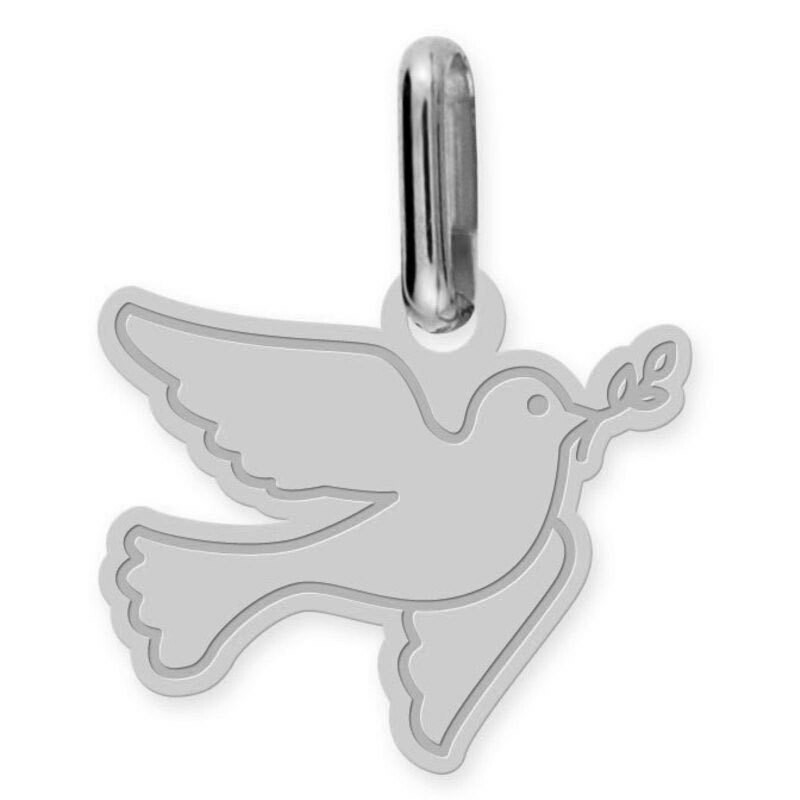 Photo de Pendentif colombe - Or blanc 9ct