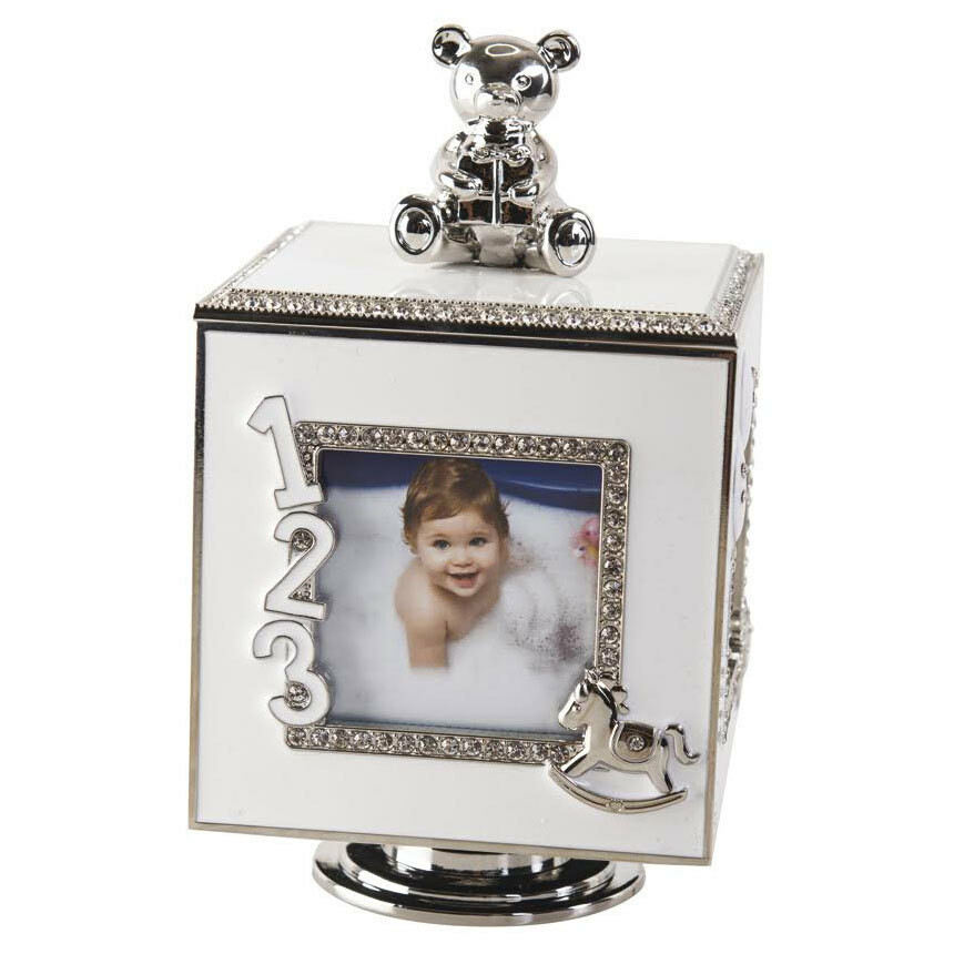 Photo de Cadre boite à bijoux musicale ourson