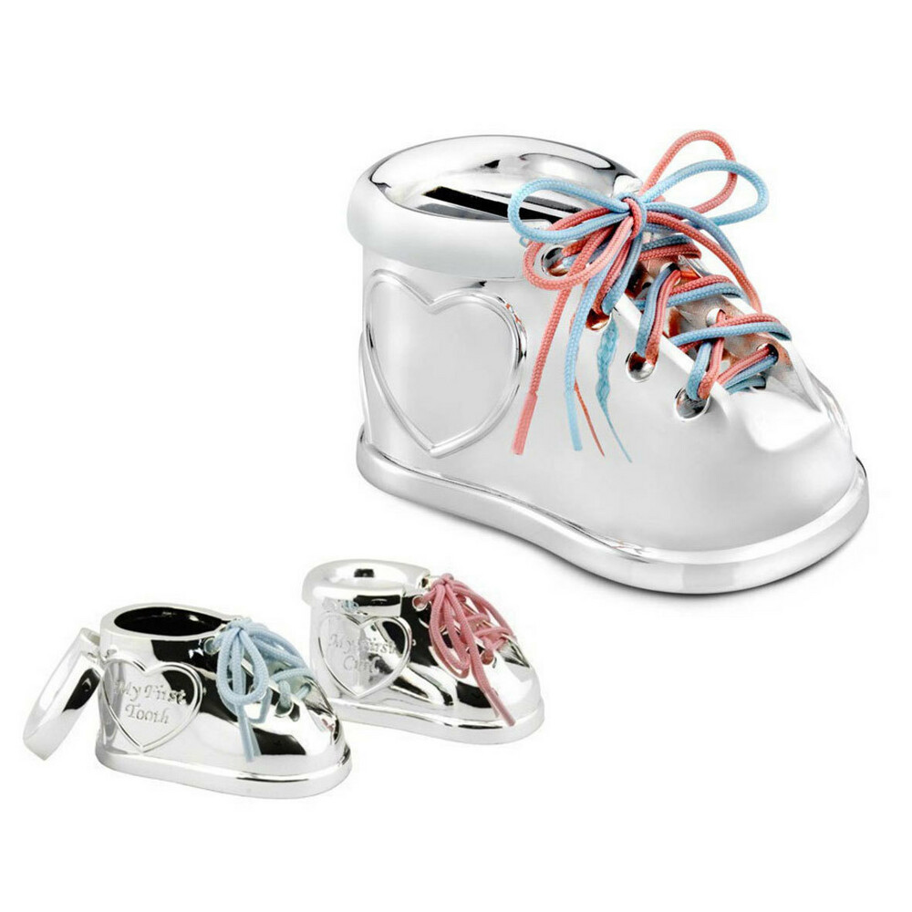 Photo de Ensemble Boite à dents de lait tirelire chaussons 