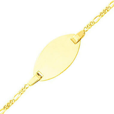 Photo de Gourmette bébé cheval triple - Or jaune 18ct