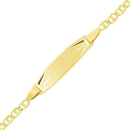 Photo de Gourmette bébé marine - Or jaune 18ct