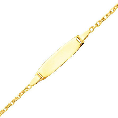 Photo de Gourmette bébé forçat - Or jaune 18ct