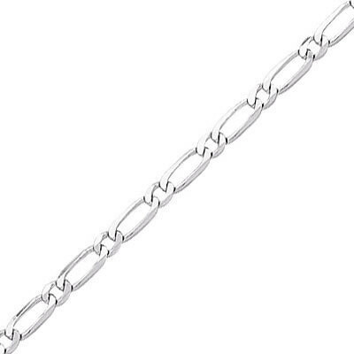 Photo de Bracelet maille cheval alternée - Or blanc 18ct