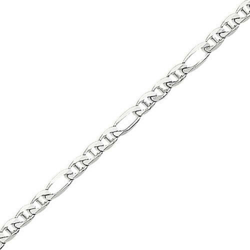 Photo de Bracelet maille cheval alternée triple - Or blanc 18ct