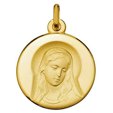 Photo de Médaille Vierge sagesse - Or jaune 9ct