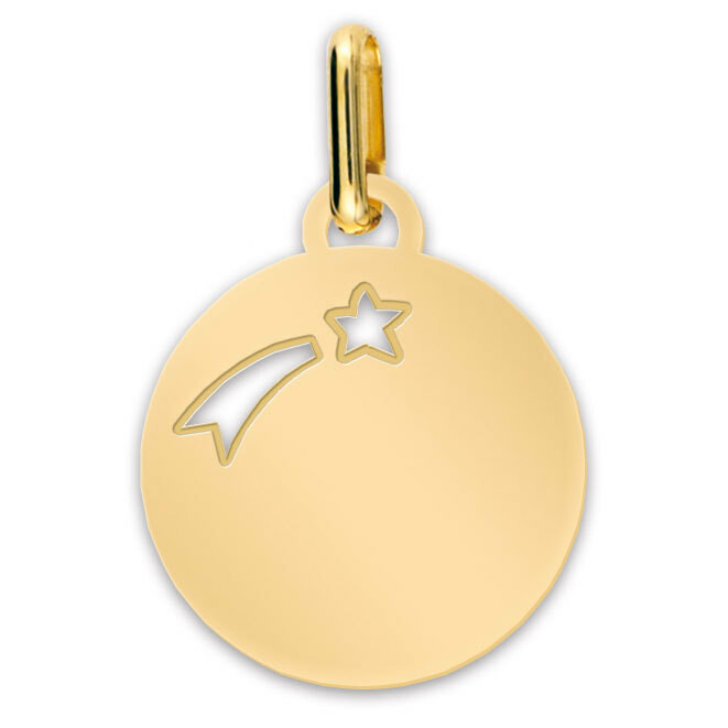 Photo de Médaille Etoile filante - Or jaune 9ct