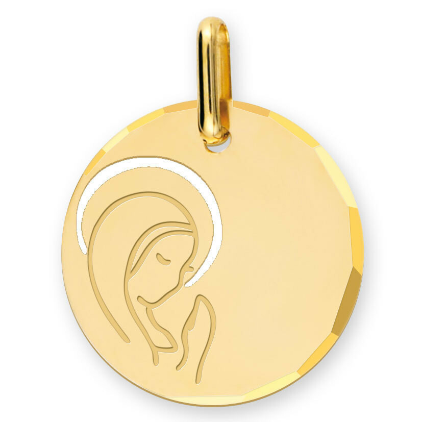 Photo de Médaille Vierge pureté - Or jaune 9ct