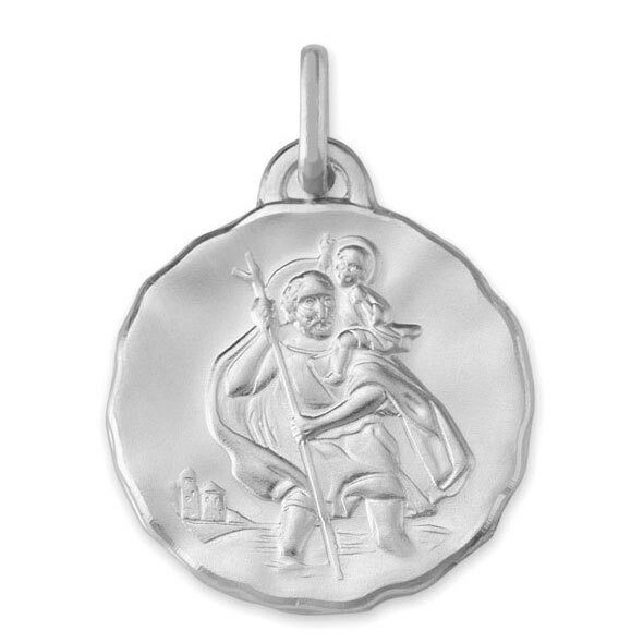 Photo de Médaille Saint- Christophe - Or blanc 18ct