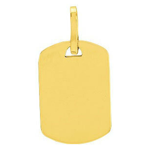 Photo de Pendentif plaque tonneau - Or jaune 18ct