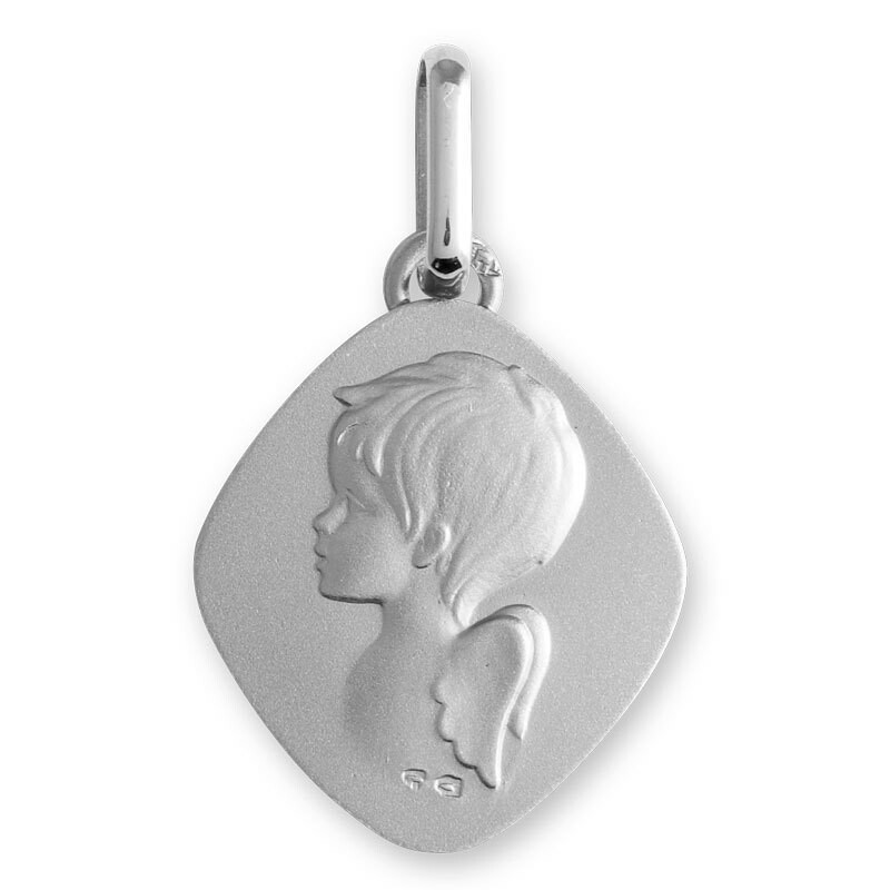 Photo de Médaille Angelot - Or blanc 9ct