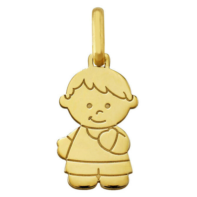 Photo de Pendentif petit garçon - Or jaune 9ct