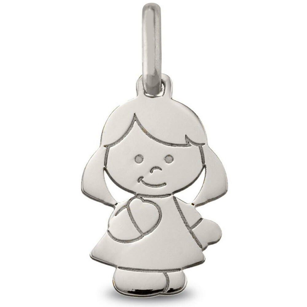 Photo de Pendentif petite fille - Or blanc 9ct