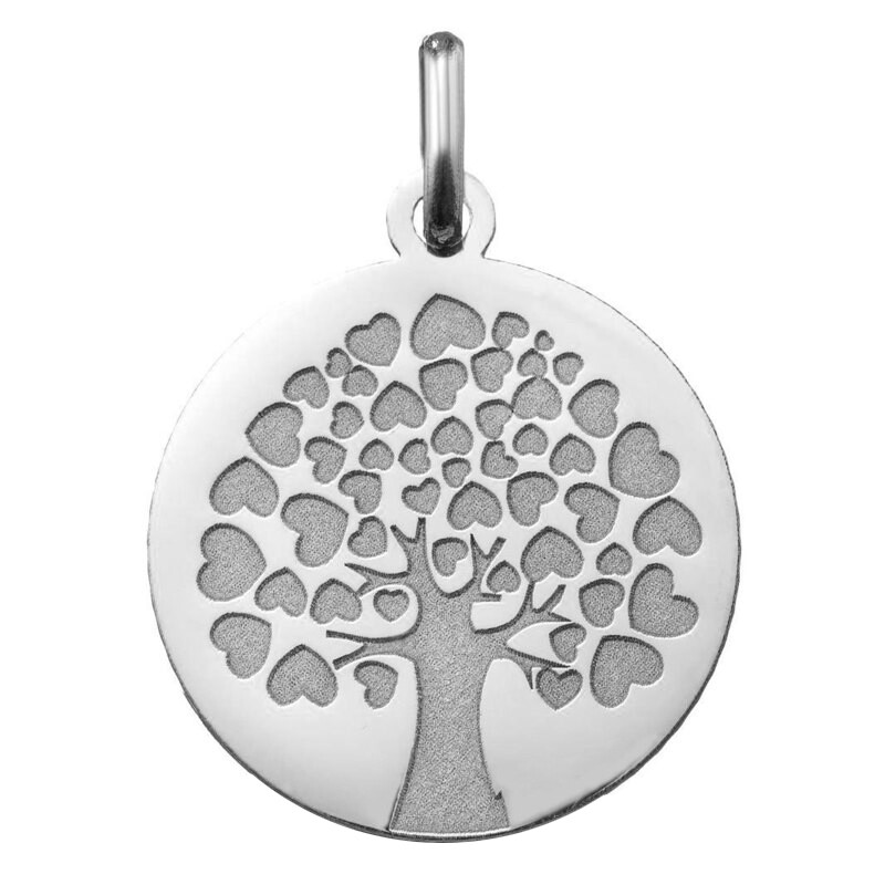 Photo de Médaille Arbre de l'Amour - Or blanc 18ct