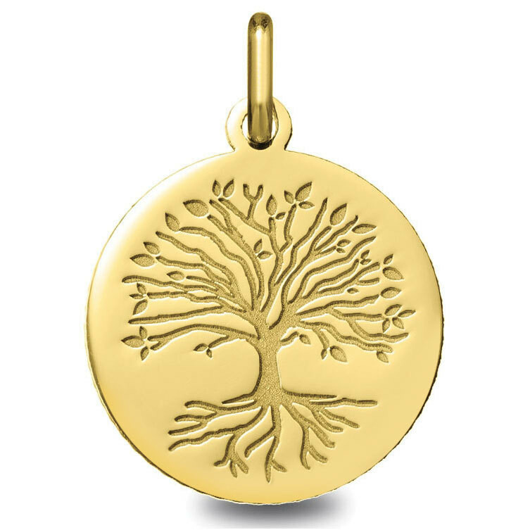 Photo de Médaille Arbre de vie aux racines - Or jaune 18ct