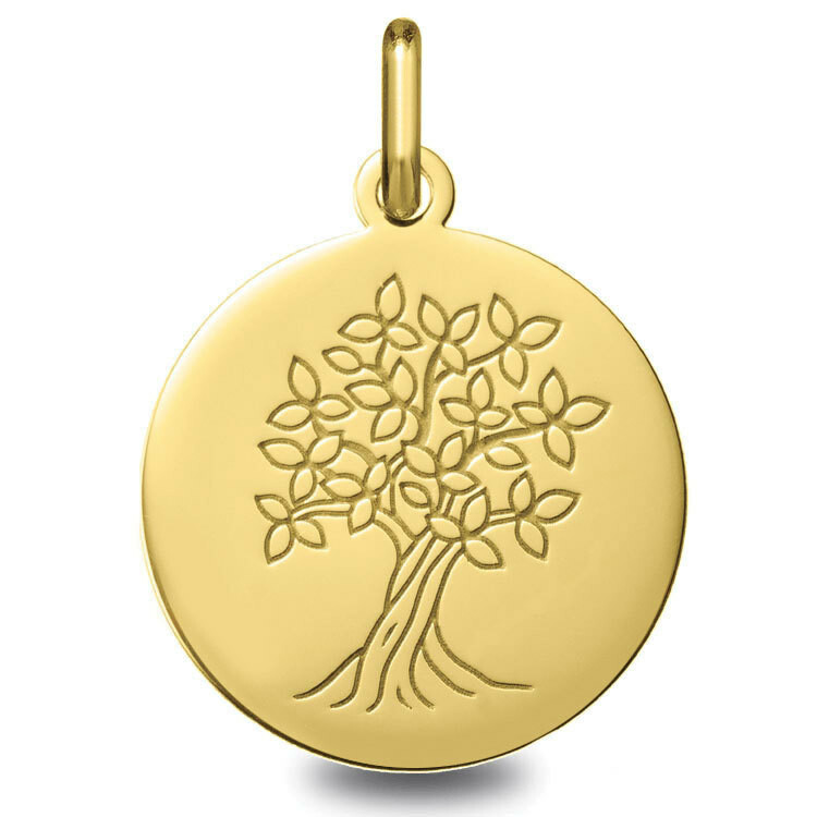 Photo de Médaille Arbre de vie épanoui - Or jaune 18ct