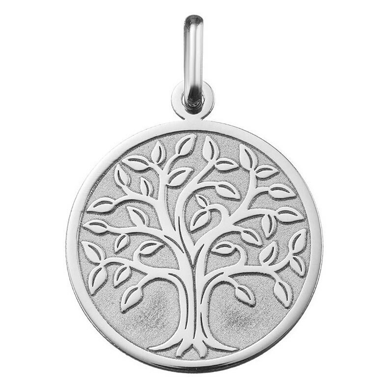 Photo de Médaille Arbre de vie majestueux - Or blanc 9ct