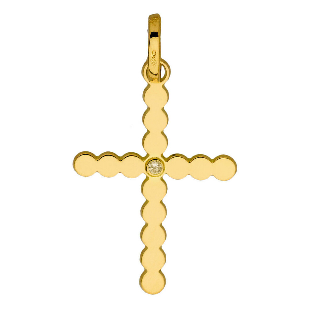 Photo de Croix - diamant & or jaune 18ct