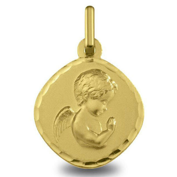 Photo de Médaille Ange en prière - Or jaune 9ct