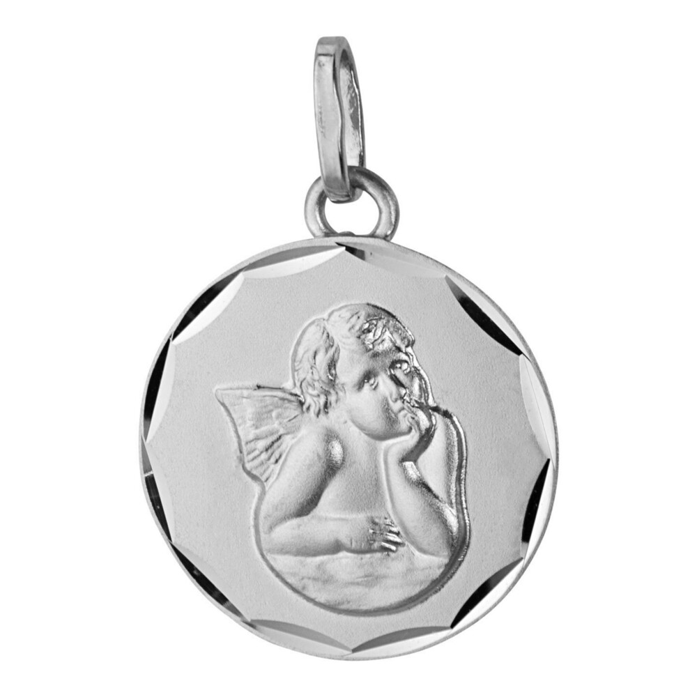 Photo de Médaille Ange - Or blanc 9ct