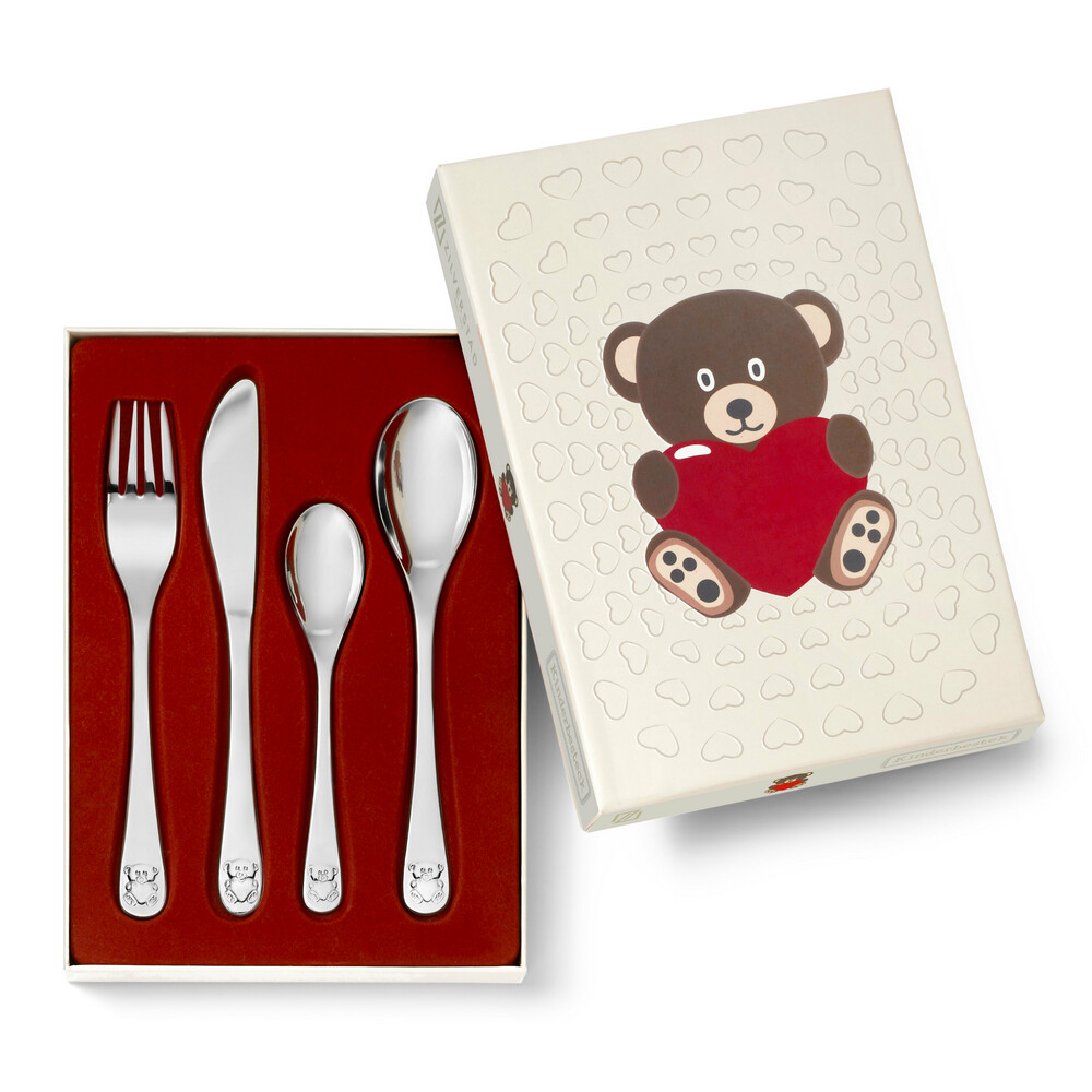 Photo de Couverts enfant ourson au coeur