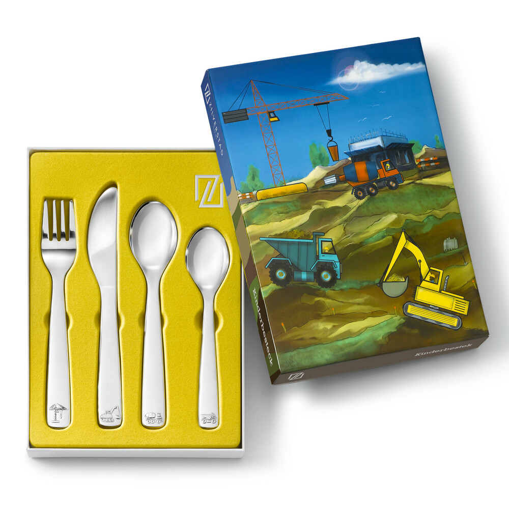 Photo de Couverts enfant véhicules de construction