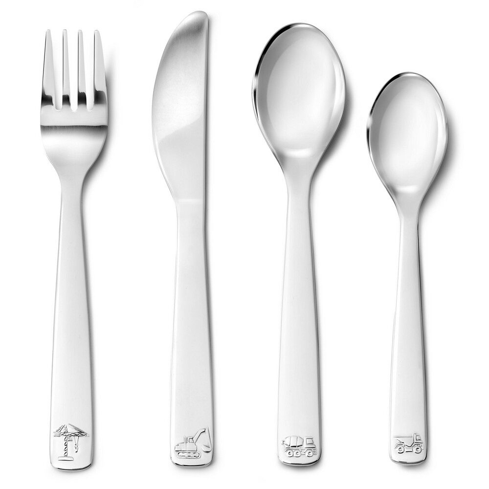 Photo de Couverts enfant véhicules de construction