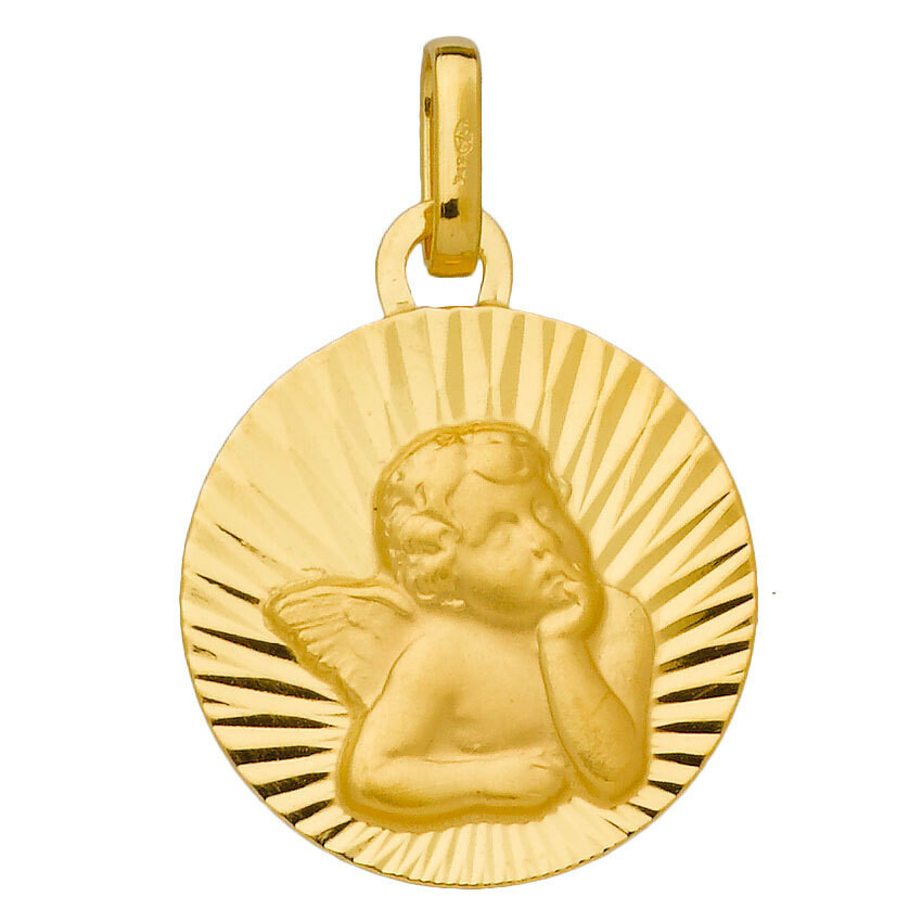 Photo de Médaille Ange solaire - Or jaune 9ct