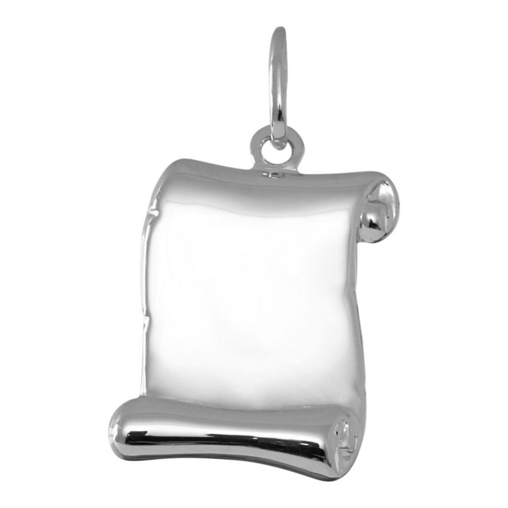 Photo de Pendentif plaque parchemin - Argent massif