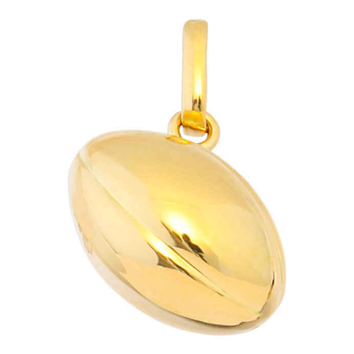 Photo de Pendentif ballon rugby - Or jaune 18ct