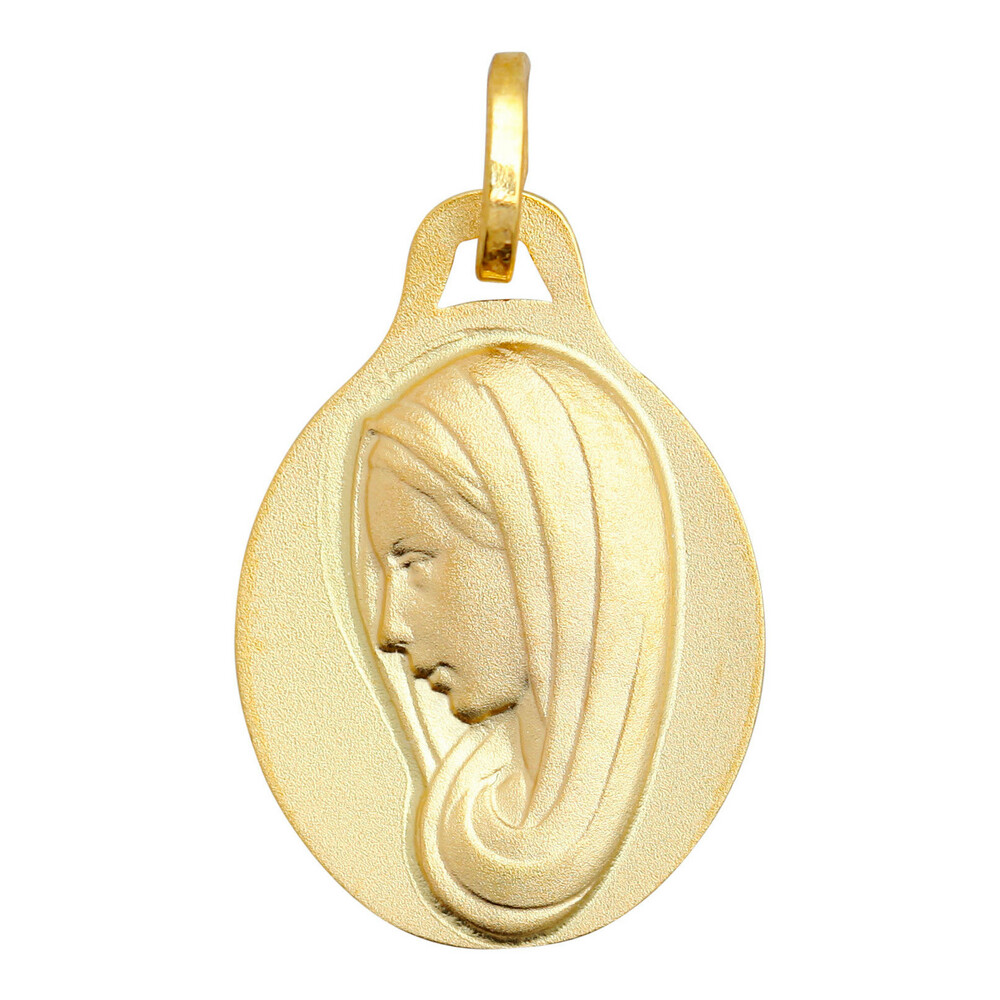 Photo de Médaille Vierge profil - Or jaune 9ct