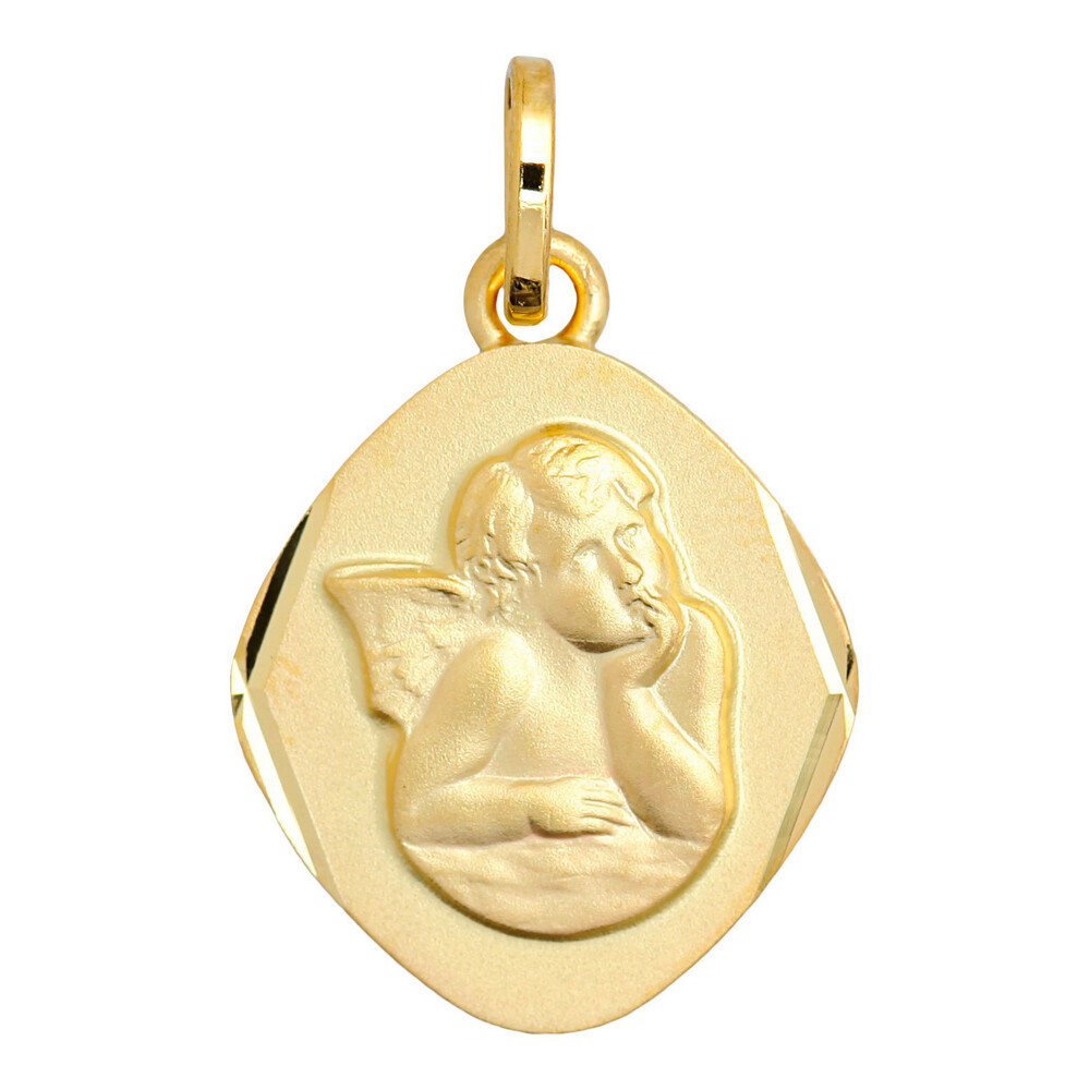 Photo de Médaille Ange losange - Or jaune 9ct