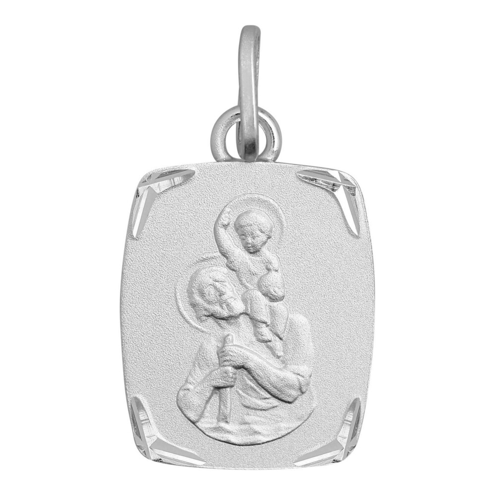 Photo de Médaille Saint Christophe - Or blanc 18ct