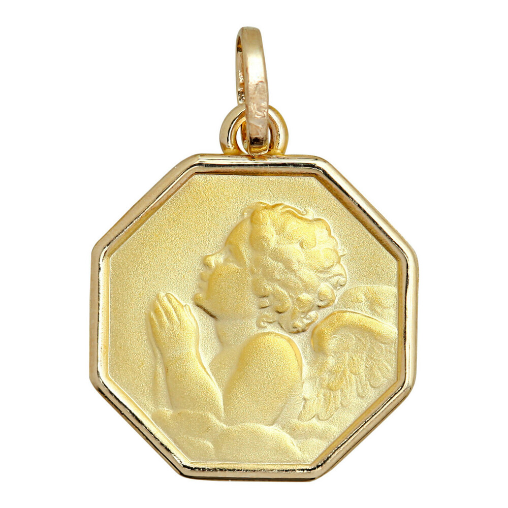 Photo de Médaille Ange octogone - Or jaune 18ct