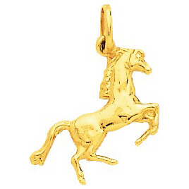 Photo de Pendentif cheval - Or jaune 18ct