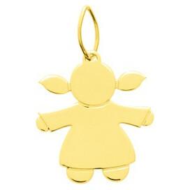 Photo de Pendentif petite fille - Or jaune 18ct