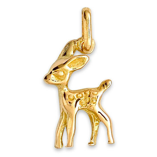 Photo de Pendentif faon - Or jaune 9ct