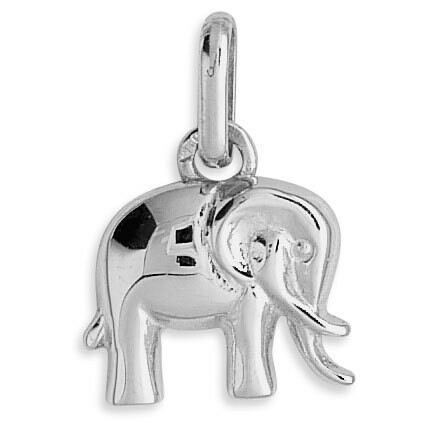 Photo de Pendentif Eléphant - Or blanc 9ct
