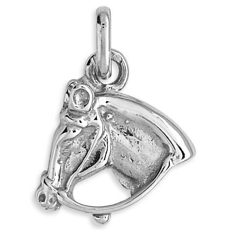 Photo de Pendentif cheval - Or blanc 9ct