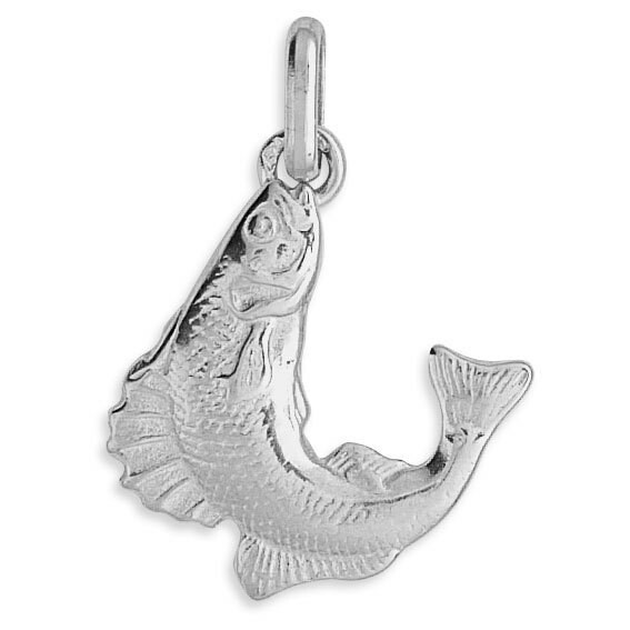 Photo de Pendentif poisson - Or blanc 9ct