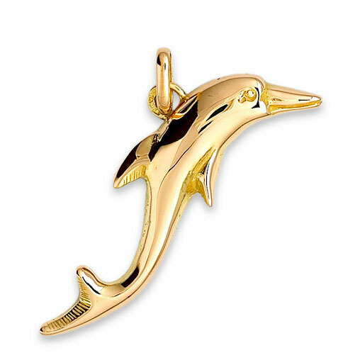 Photo de Pendentif dauphin - Or jaune 18ct