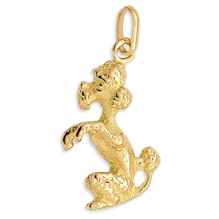 Photo de Pendentif caniche - Or jaune 18ct